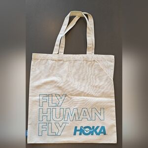 Fly Human Fly Hoka Reusable Cloth Canvas Tote With Handles Bag 15 X 16 NWOT